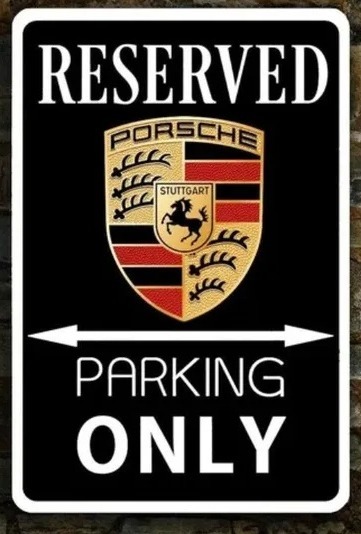 Showcase Your Style with Domecraft’s Porsche Parking Only Sign Board in the UAE.