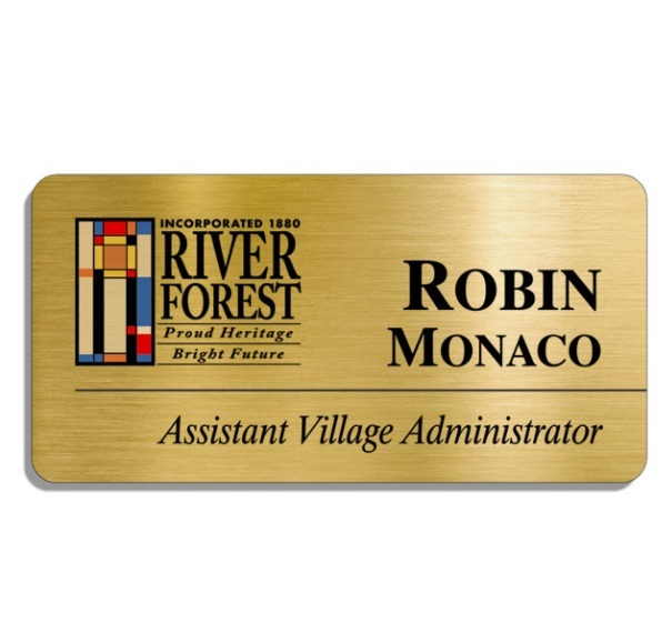 Domecraft’s Gold Aluminum Name Badges